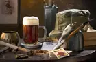 Answer BEER, FLASK, MATCHES, TOBACCO, LIGHTER, PIPE, DAGGER, FLASK