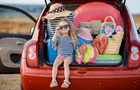 Answer CHILD, BACKPACK, CAR TRUNK, FLIP FLOPS, GLASSES, SANDAL, SUITCASE, WING MIRROR