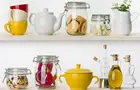 Answer CUP, TEAPOT, BISCUIT, JAR, SUGAR, CHILI, SHELF, STOPPER
