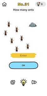 Brain Out Quante formiche ci sono?