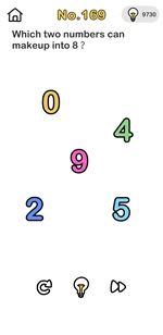 Brain Out Which two numbers can makeup into 8？