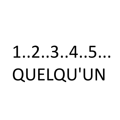 COMPTER SUR QUELQU'UN