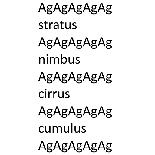 Dingbats AGAGAGAG STRATUS NIMBUS