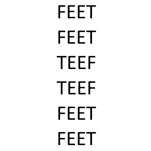 Dingbats FEET FEET TEEF TEEF