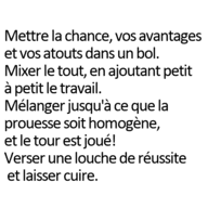 RECETTE DU SUCCES