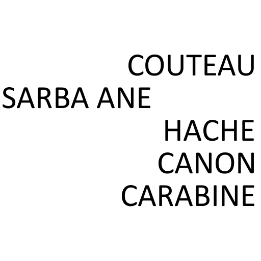 Entre les lignes COUTEAU SARBA ANE HACHE